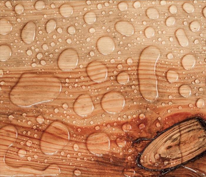 Image of a wet wood floor